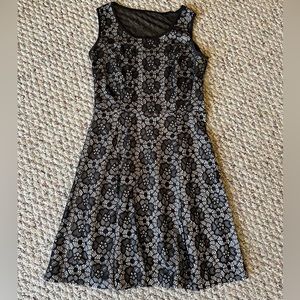 Women’s Black/Grey Formal Floral Dress